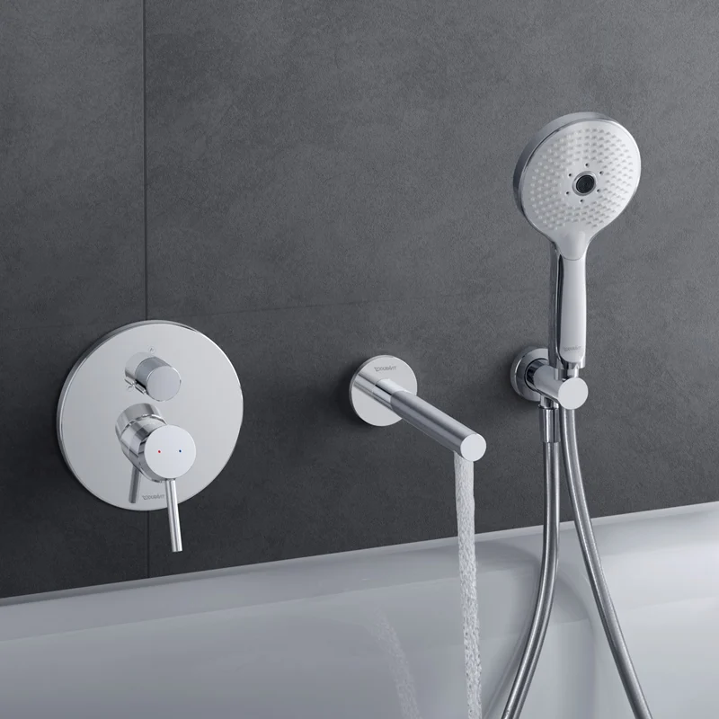 bathroom mixer taps with shower attachment
