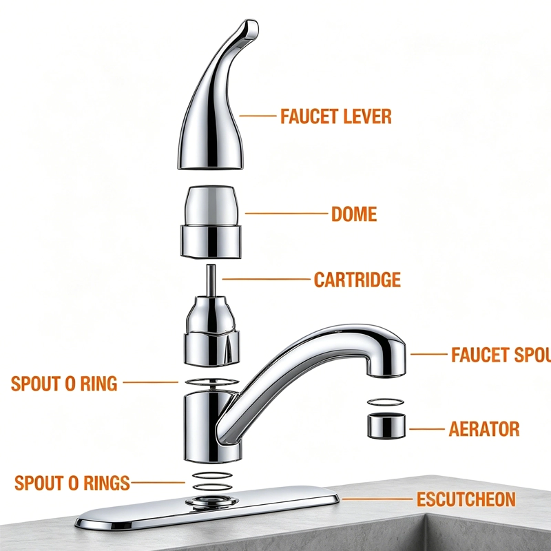 gold bathroom faucet