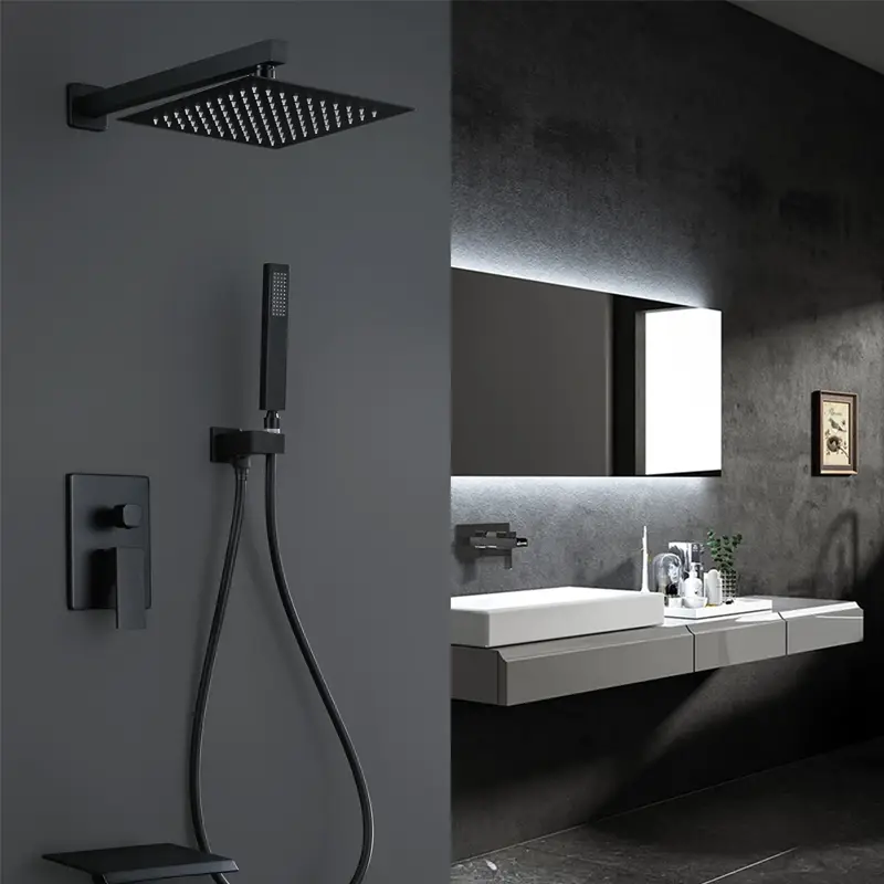 rainfall shower head with handheld