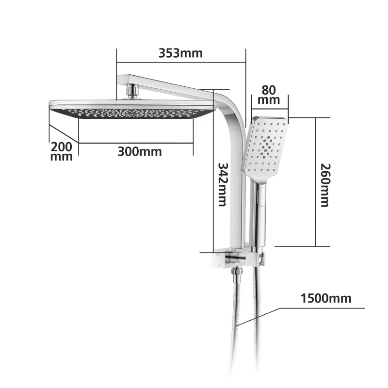 retractable shower head