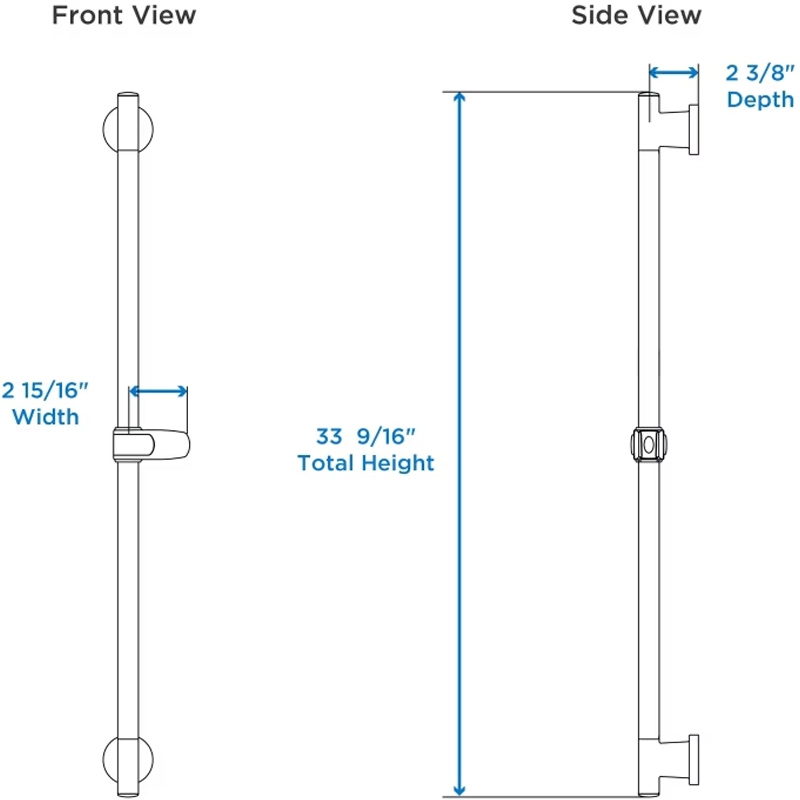 shower head and rail