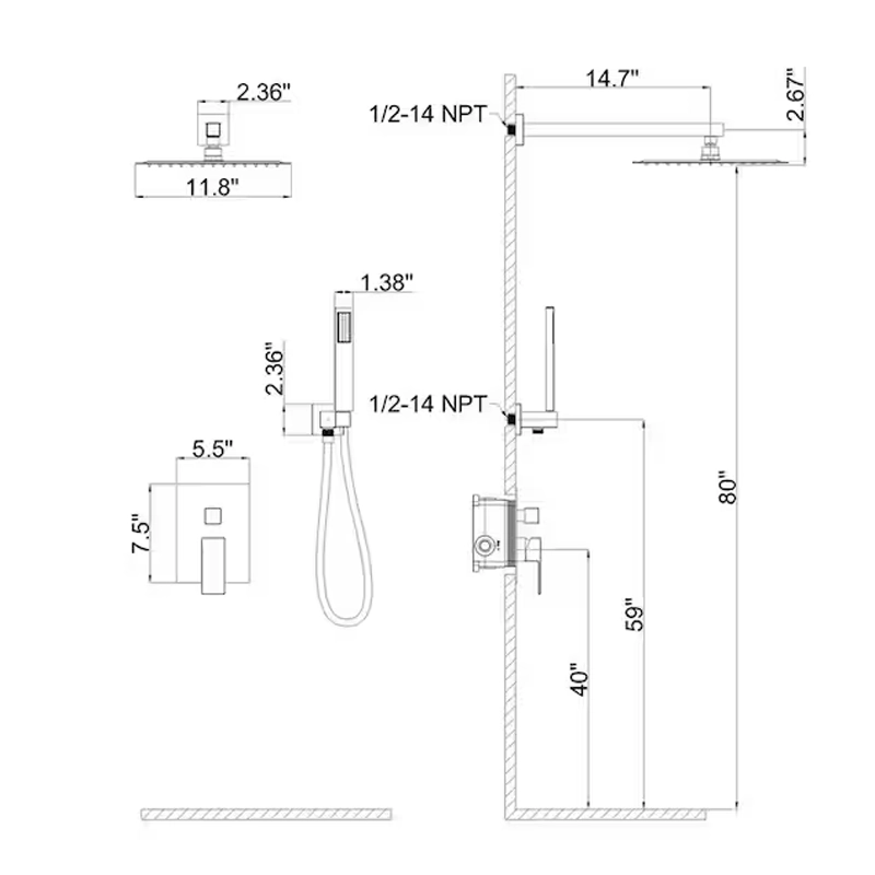 thermostatic shower head
